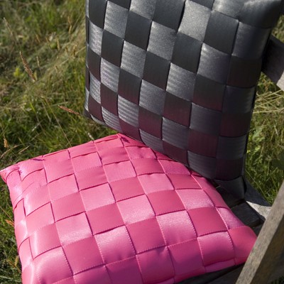 Swallowtail Hill Cushions Made From Car Seat Belts