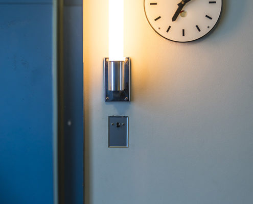 Bedside Clock and Light, Sonnefeld House Rotterdam 171118wc807651