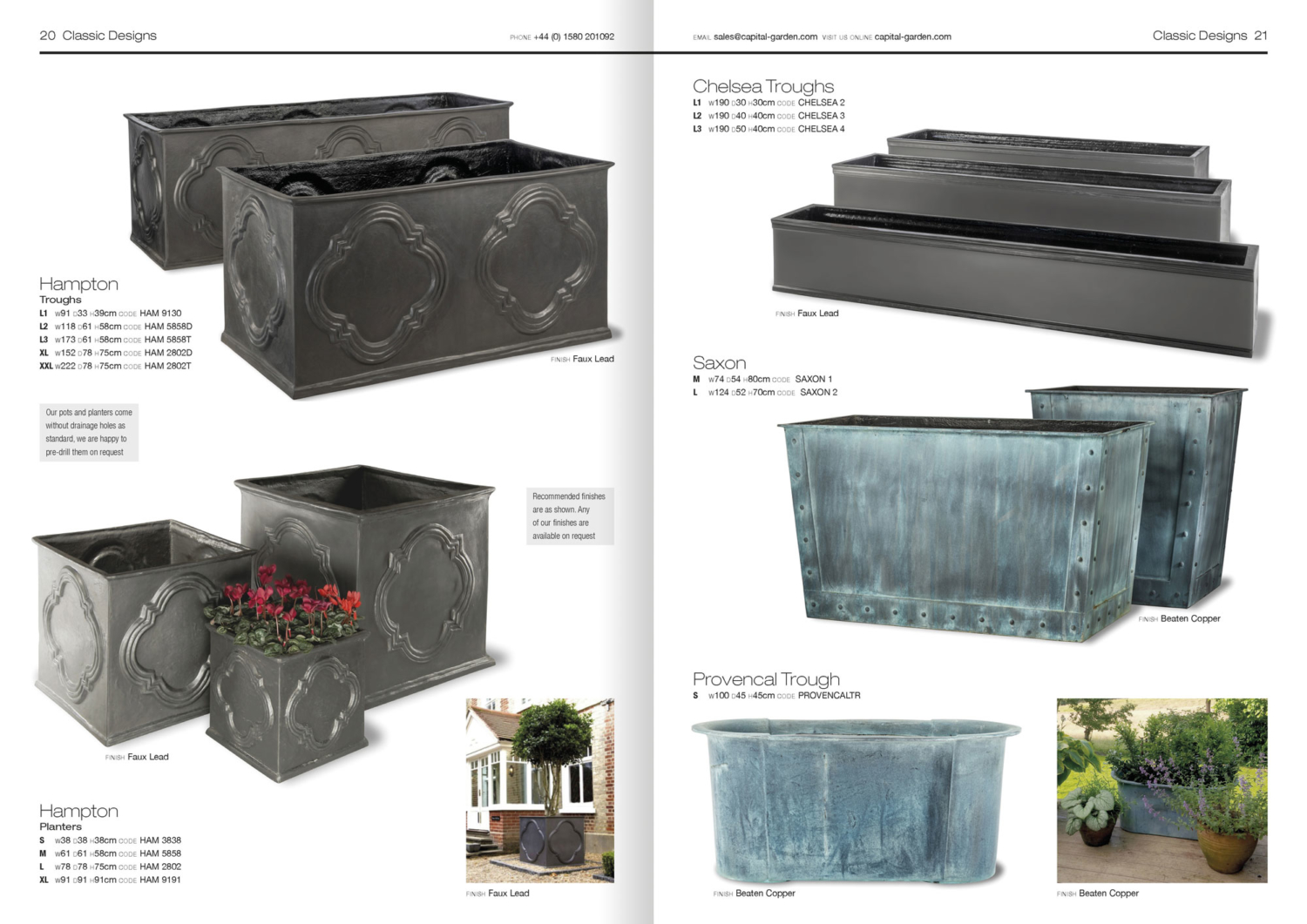 Planter Catalogue Design for Capital Garden Products
