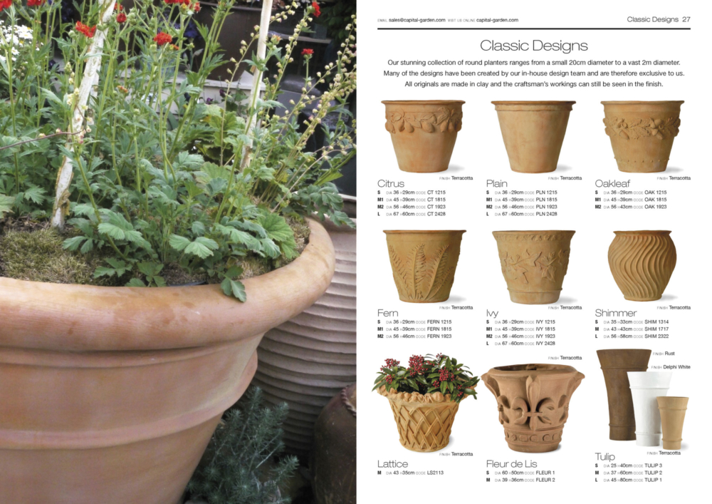 Planter Catalogue Design for Capital Garden Products