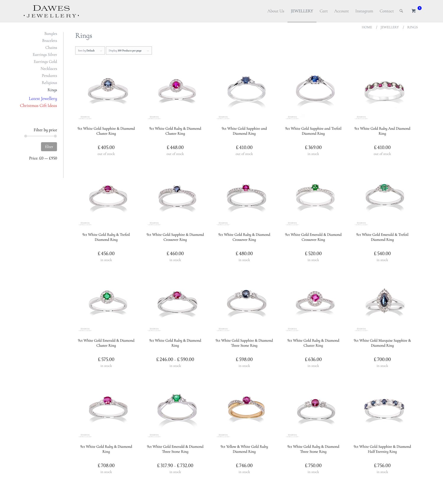 Dawes Jewellery Category Rings