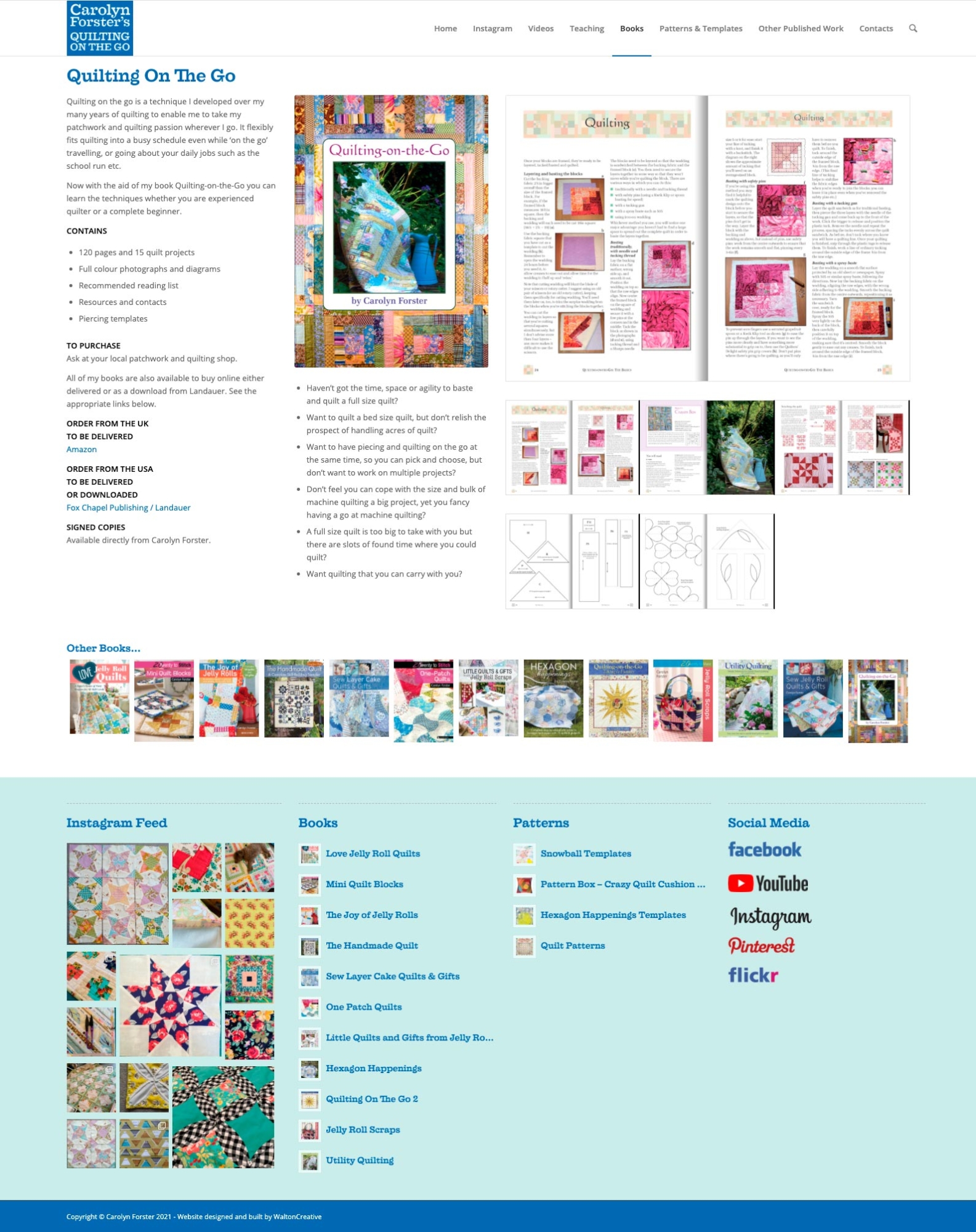 Carolyn Forster's Website Design 8 Quilting On The Go
