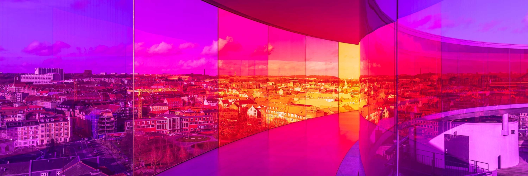 Your Rainbow Panorama by Olafur Eliasson, ARoS gallery in Aahhus TIGHT CROPPED