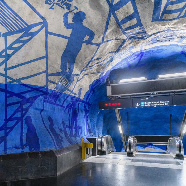 Transport Shots at T-Centralen Underground Station, Stockholm 220302wc850447-2