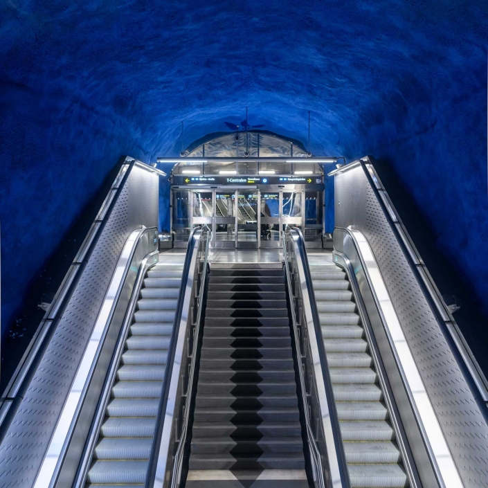 Transport Shots at T-Centralen Underground Station, Stockholm 220302wc850459-2