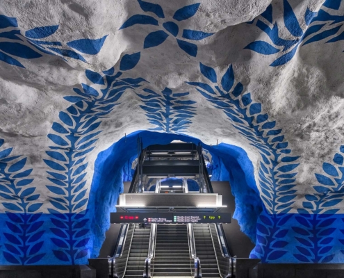 Transport Shots at T-Centralen Underground Station, Stockholm 220302wc850461-2
