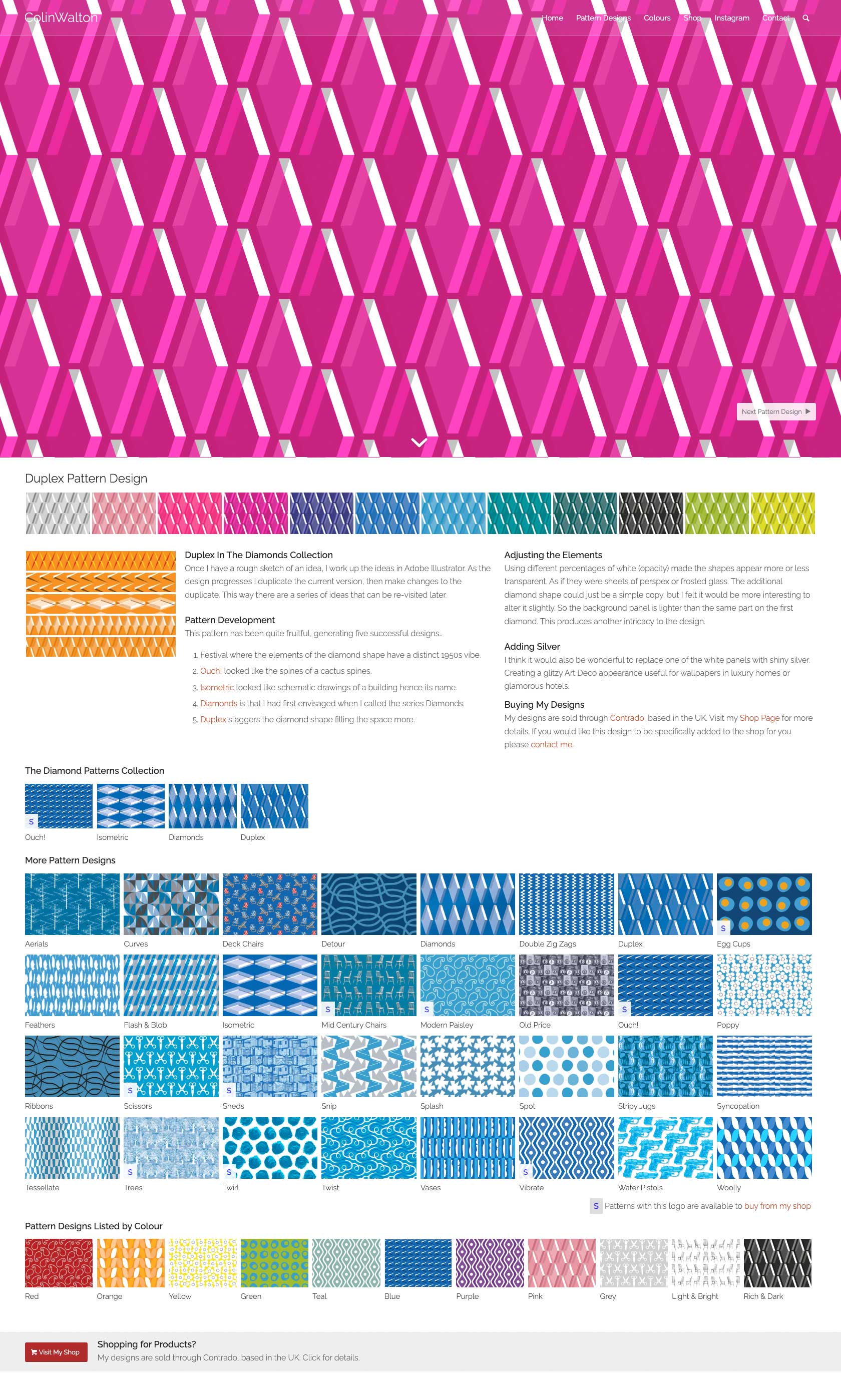 Colin Walton Pattern Designs Website Duplex