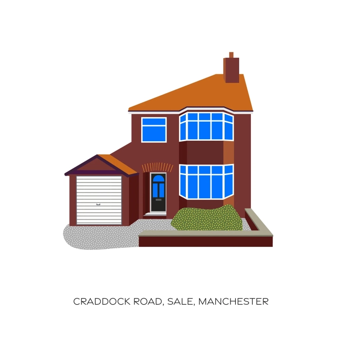 29 Craddock Road, Sale, Manchester, illustration