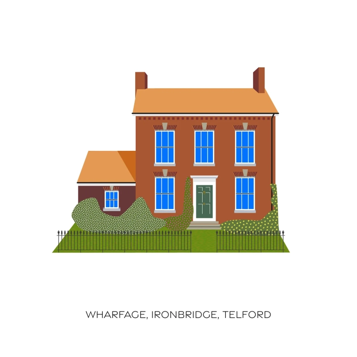 Ironbridge cottage, Telford, illustration